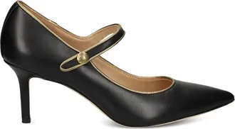 Lauren Ralph Lauren 70mm Lanette button-strap pumps - women - Leather/Leather/Leather - 7 - Black