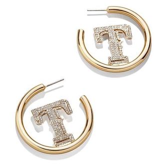 BaubleBar Texas Rangers Hoops Earrings in Gold at Nordstrom