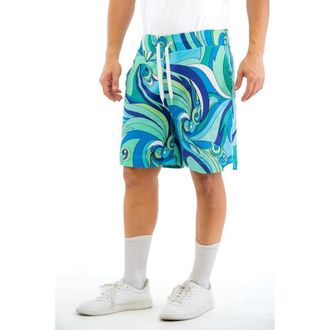 Moschino Multicolor Cotton Bermuda Mens Shorts