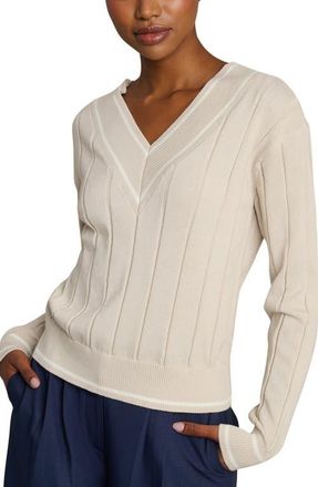 Rhone Varsity Rib Sweater in Sand at Nordstrom, Size X-Large