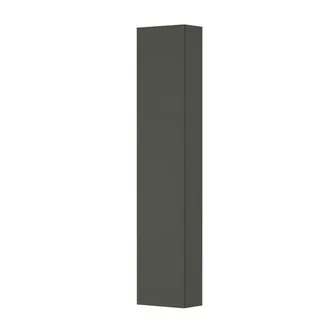 Bernacchini Badkamerkast - 35x20x169cm - 1 deur - Links en rechtsdraaiend - spiegel binnenzijde - MDF lak - mat beton groen