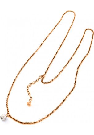 Folli Follie Womens 3N0T007RCDF Ladies Necklace - Rose Gold Sterling Silver - One Size