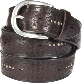 Orciani Cintura Borchie Lavata - Heren - Riemen - Bruin - 90 CM - Accessoires