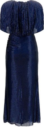 Self Portrait Womens Blue Polyester Cocktail Dress