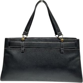 Dior Pre-owned Leather Handbag - Dames - Vintage Handtas - Zwart - ONE Size - Leer - Vintage