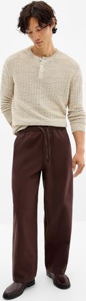 Only & Sons Mens Linen-blend pant Loose fit