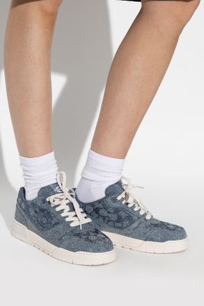 Coach Sports Shoes With Shimmering Sequins, Womens, Blue