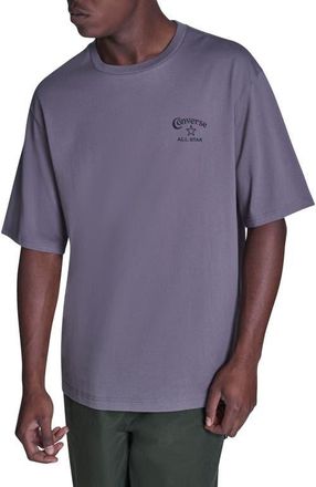 Converse Heritage Wordmark Relaxed T-Shirt in Darker Grey at Nordstrom, Size X-Small
