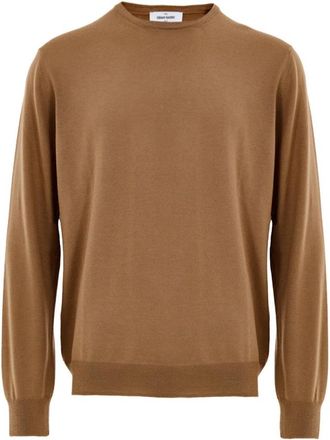 Gran Sasso Trui met ronde hals - Heren - Ronde hals truien - Bruin - 2XL - Wol - Truien & Vesten