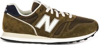 New Balance Sneakers, male, Green, 3 UK, Khaki Green Suede Mesh Trainers Men