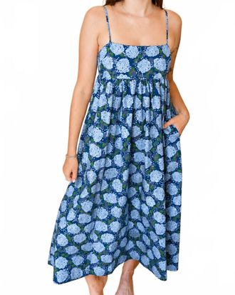 THML Clothing Hydrangea Print Dress In Blue Multi