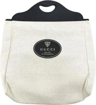 Gucci Pre-owned Canvas Tote Bag - Dames - Vintage Shopper - Beige - ONE Size - Vintage