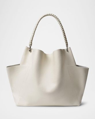 Callista Crafts Loom Grained Leather Shoulder Bag