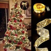 OEM Guirnalda De Luces Navide&ntilde;as Runmeihe, 5 M (16 Pies), Para Decoraci&oacute;n De &Aacute;rboles De Navidad, A&ntilde;o Nuevo, Fiestas, Bodas Y Exteriores (dorada) - Crezuo