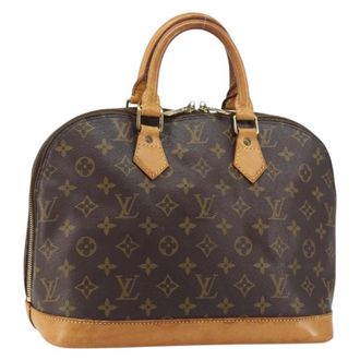 Louis Vuitton Alma Handbag Monogram Canvas Brown Canvas Handbag (Pre-Owned)