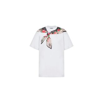 Moschino Printed cotton jersey T-shirt - female - Moschino - T-Shirts - White - XL - Tops