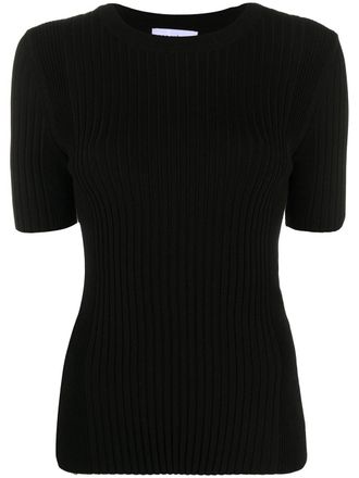 Paco Rabanne T-shirt aderente a coste - Nero