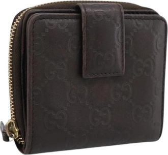 Gucci Pre-owned Bifold Portemonnee - Dames - Vintage Accessoires - Bruin - ONE Size - Leer - Vintage