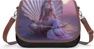 Generic Me-rmaides Moon Crossbody Bags for Women Shoulder Messenger Bag Purse Handbags