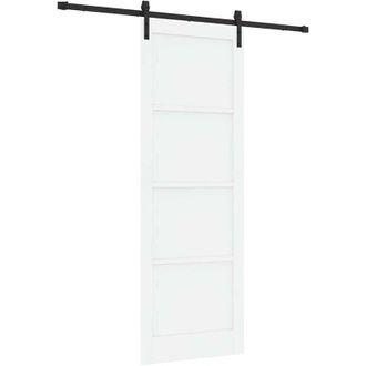 vidaXL Puerta Corredera Manual Blanco Y Negro 83 X 232 Cm Vidaxl