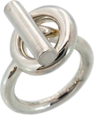 Herm&egrave;s Silver 925 Band Ring (Pre-Owned)