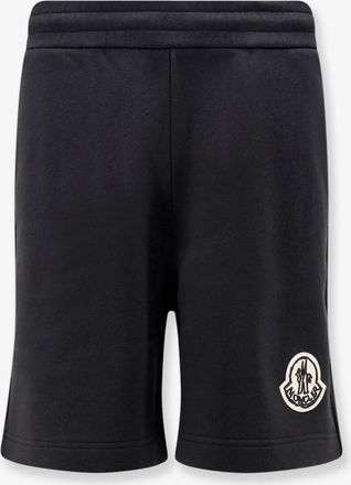 Moncler Bermuda in cotone con patch logo frontale - MONCLER - gender_Man