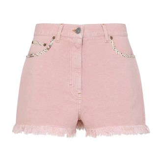 Valentino Denim Shorts - female - Valentino - Denim Shorts - Pink - W27 - Shorts