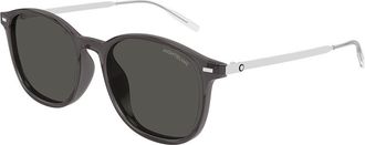Montblanc MB0454SA Asian Fit 004 Mens Sunglasses Grey Size 54