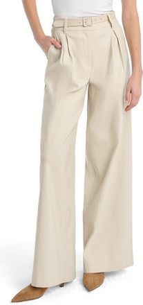 Favorite Daughter The Miranda Wide Leg Linen Blend Pants in Light Khaki at Nordstrom, Size 10