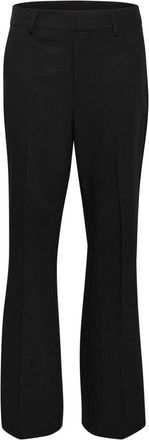 Kaffe Wijdvallende Zwarte Broek Stijlvol Model - Dames - Wijde Broeken - Zwart - M - Broeken
