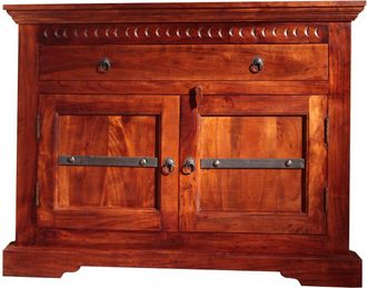 Massivmoebel24 Oxford 50 Mobile Angolare In Legno Di Acacia - Laccato / Nougat 107x54x80