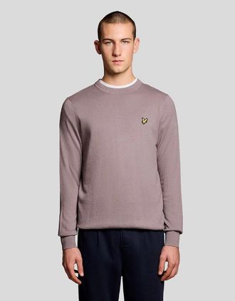 Lyle & Scott Lyle And Scott Mens Cotton Merino Crew Neck Jumper - Grey - Size: 34