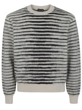 Tom Ford Sweater Long Sleeve Brush Striped Mohair