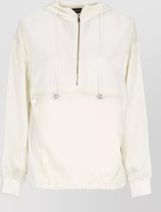 Fabiana Filippi hooded knit sweatshirt long sleeves zip pocket