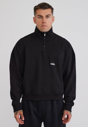 Siksilk Hombre Negro Su&eacute;ter con Cremallera Cuarto XXL