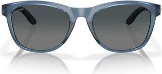 Costa Aleta 54mm Polarized Round Sunglasses in Blue Foam /Gray Gradient 580G at Nordstrom