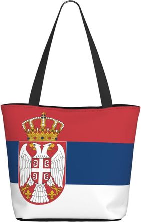AOOEDM Serbian Flag Ladies Shopping Bag 13x11x7in.The Perfect ValentineS Day Gift.It Is The Best ValentineS Day Gift For Mom, Daughter, Wife,Etc