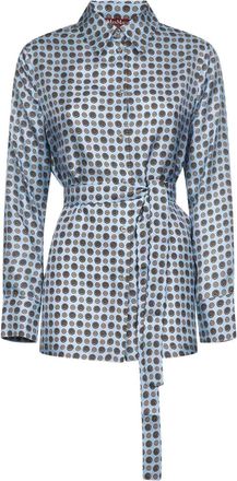 Max Mara Camicia con stampa geometrica - Blu
