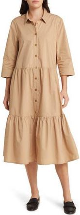 Masai Cotton Shirtdress in Tannin at Nordstrom Rack, Size Xx-Large
