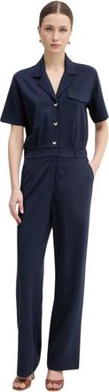 Liu Jo Milanese Steek Jumpsuit - Dames - Jumpsuits - Blauw - XS - Katoen - Jumpsuits & Playsuits