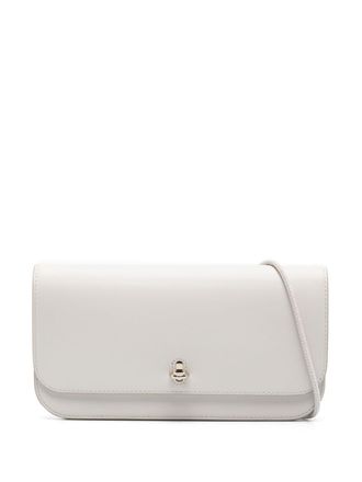 Furla logo-debossed leather cross body bag - Neutrals