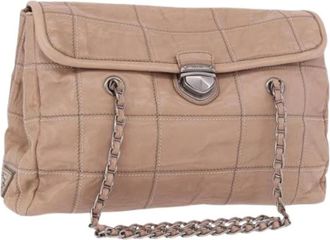 Prada Pre-owned Vintage Schoudertas - Dames - Vintage Schoudertas - Beige - ONE Size - Leer - Vintage
