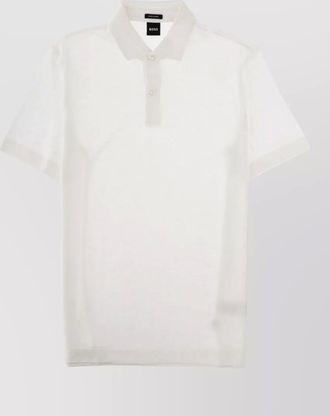 HUGO BOSS short sleeve polo collar cotton shirt