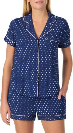 Kate Spade New York print short pajamas in Navy Dot at Nordstrom, Size X-Large