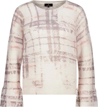 Monari Trui met ronde hals - Dames - Ronde hals truien - Roze - M - Wol - Truien & Vesten
