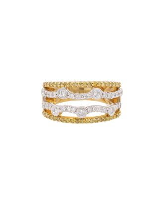 Diana M. Jewels Fine Jewelry 14K Two-Tone 0.95 Ct. Tw. Diamond Half-Eternity Ring