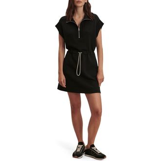 Varley Avaya Half-Zip Minidress in Black at Nordstrom, Size X-Small