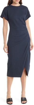 Frame Denim Faux Wrap Dress in Navy at Nordstrom Rack, Size X-Small