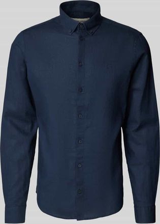 Casual Friday Casual Friday Regular Fit Leinenhemd mit Button-Down-Kragen Modell Anton in Marine, Größe XL