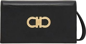 Ferragamo Gancini Mini Bag - Dames - Handtassen - Zwart - ONE Size - Leer - Tassen